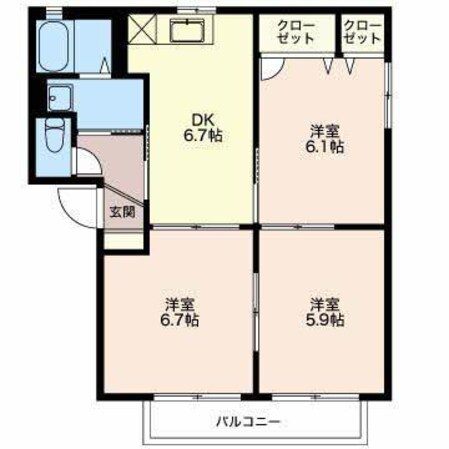 コーポ椿の物件間取画像